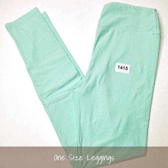 LuLaRoe OS Solid Leggings Mint NEW - Picture 1 of 1